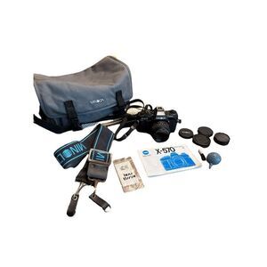 Vintage Minolta X-570 35mm Camera Bundle W/ Strap Bag And Manuel. Tested.